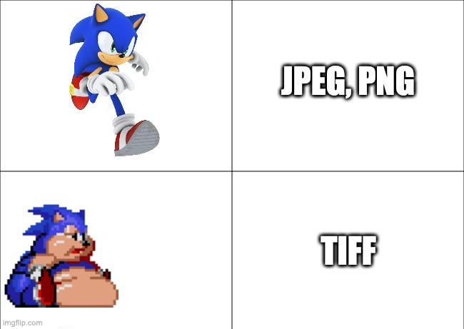 Comparison of image formats