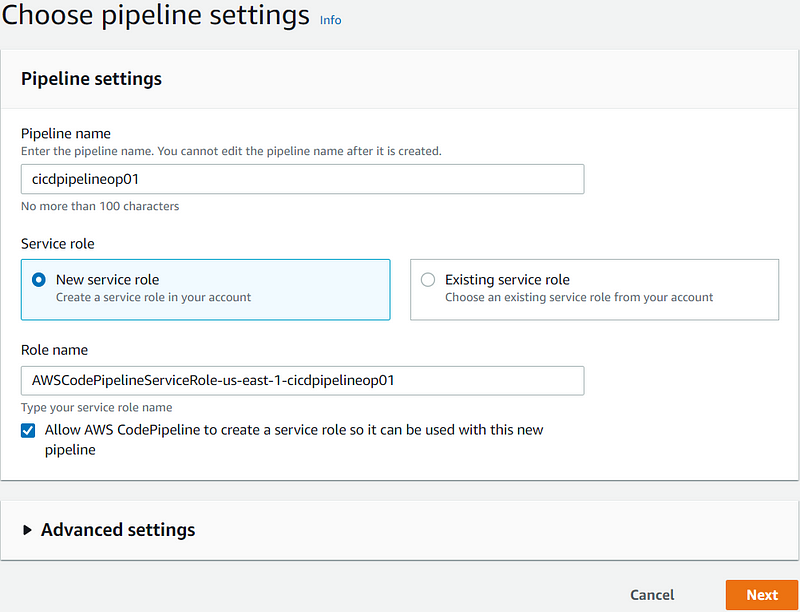 CI/CD pipeline setup initiation