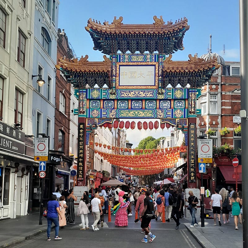 A busy London street