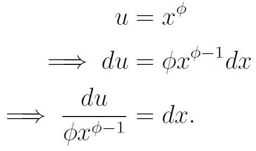 Substitution for Integral