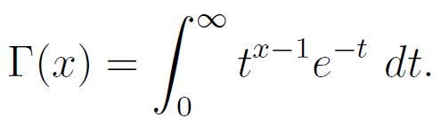 Gamma Function Definition