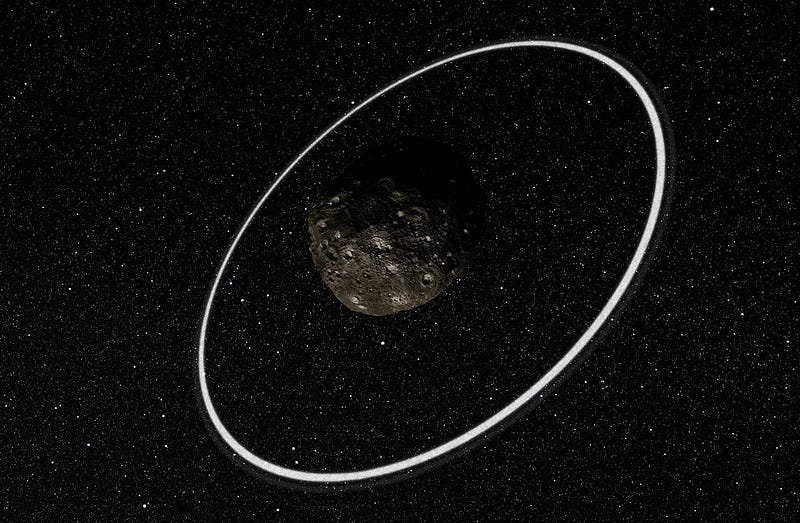 Artistic Representation of Chariklo's Rings