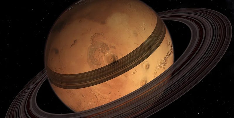 Artist's Impression of Martian Rings