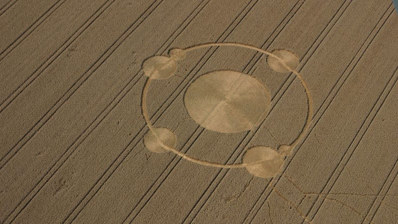 Mysterious crop circle formation