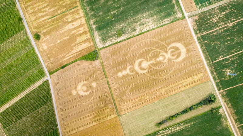 Artistic representation of a crop circle