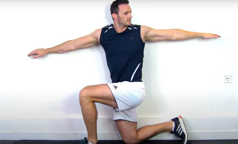 Thoracic twist exercise demonstration