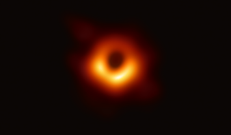 Image of a supermassive black hole at the center of M87