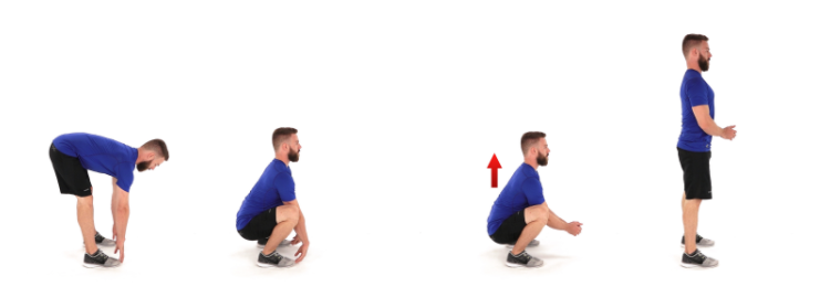 Demonstration of Squat-to-Stand exercise