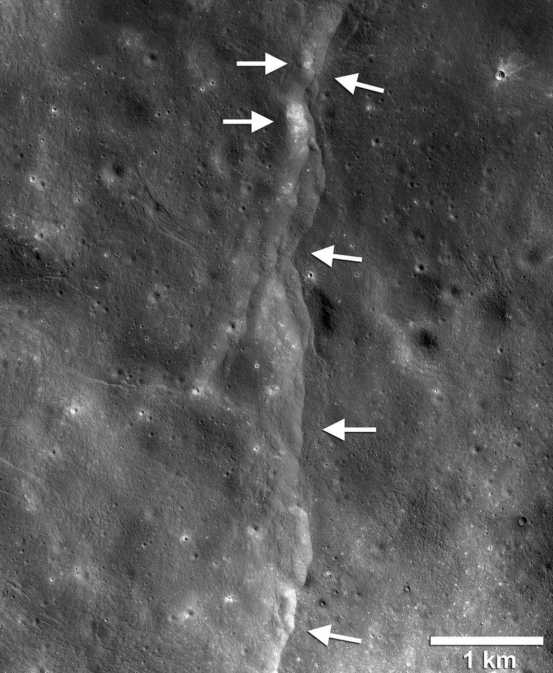 Thrust fault formation on the Moon