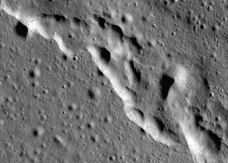 New wrinkle ridges on the Moon