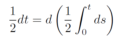 Differential of deterministic integral