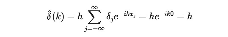 Fourier transform of Kronecker delta