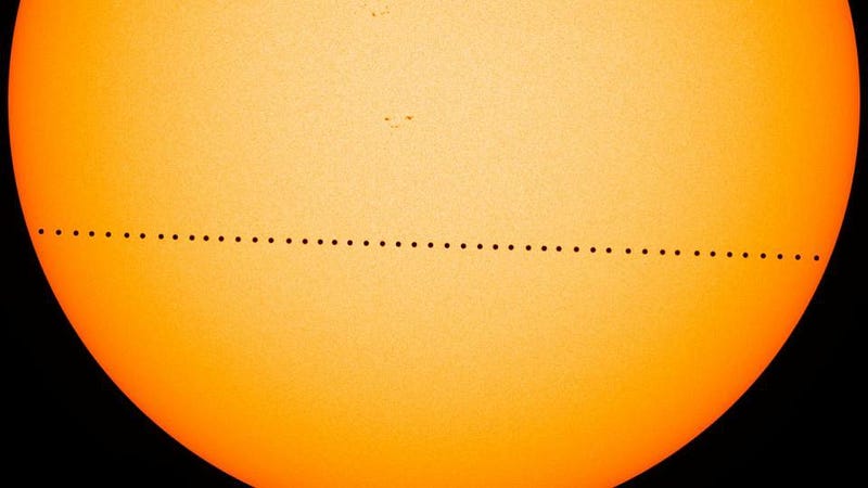 Mercury transit across the Sun's disk