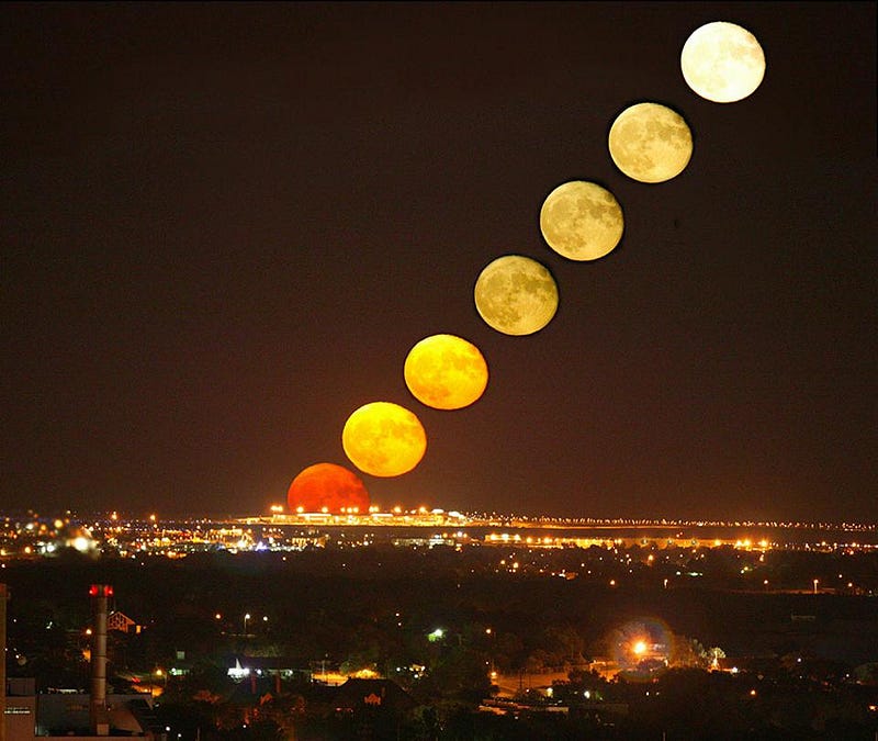 Red Moon Near the Horizon