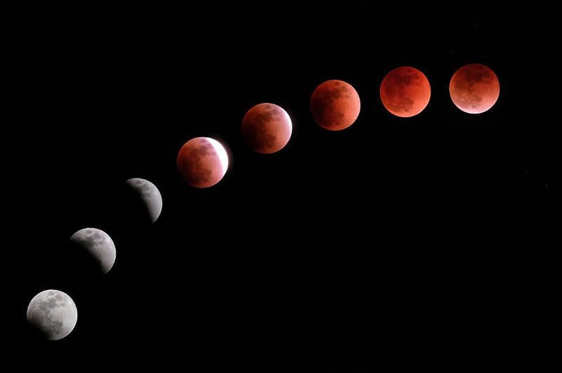 Total Lunar Eclipse with Red Moon