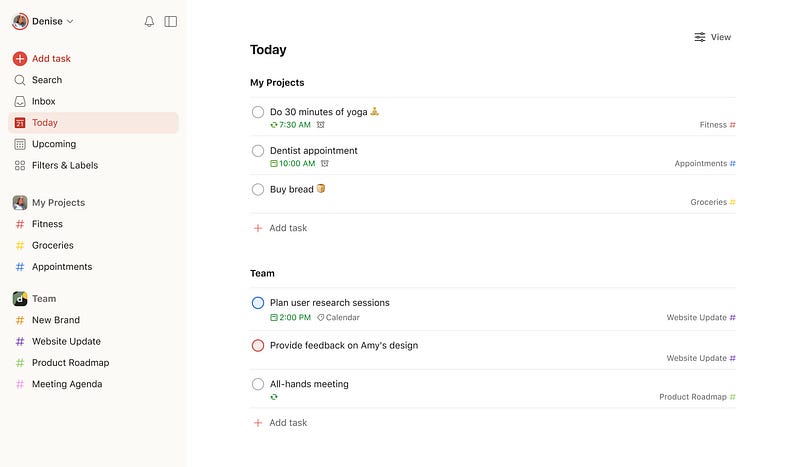 Todoist Application Overview