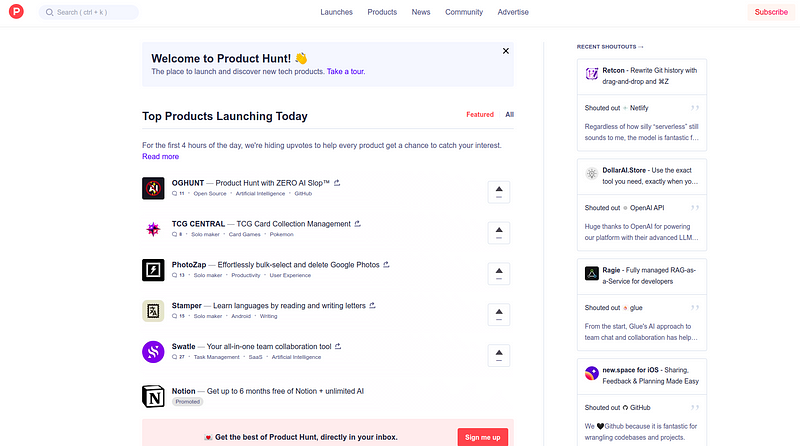 Engaging community interaction on Product Hunt