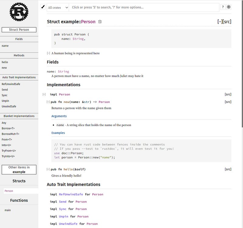 Additional Rust Documentation Example