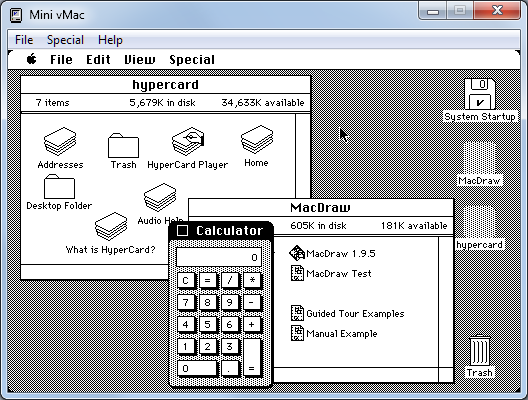 Early Apple Macintosh hardware setup