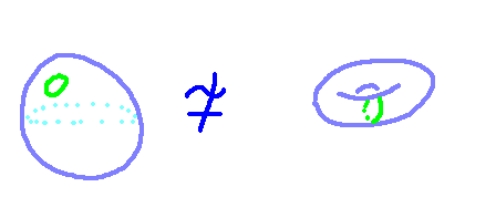 Loop comparison between a donut and a sphere