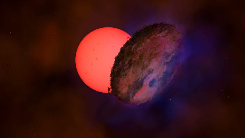 Artist's impression of the cosmic event