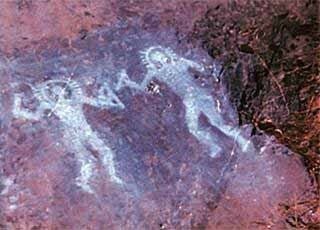 Rock paintings from Valcamonica interpreted as alien imagery