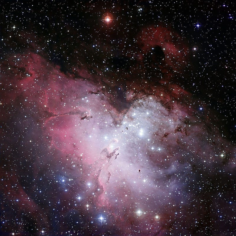 Detailed view of the Eagle Nebula