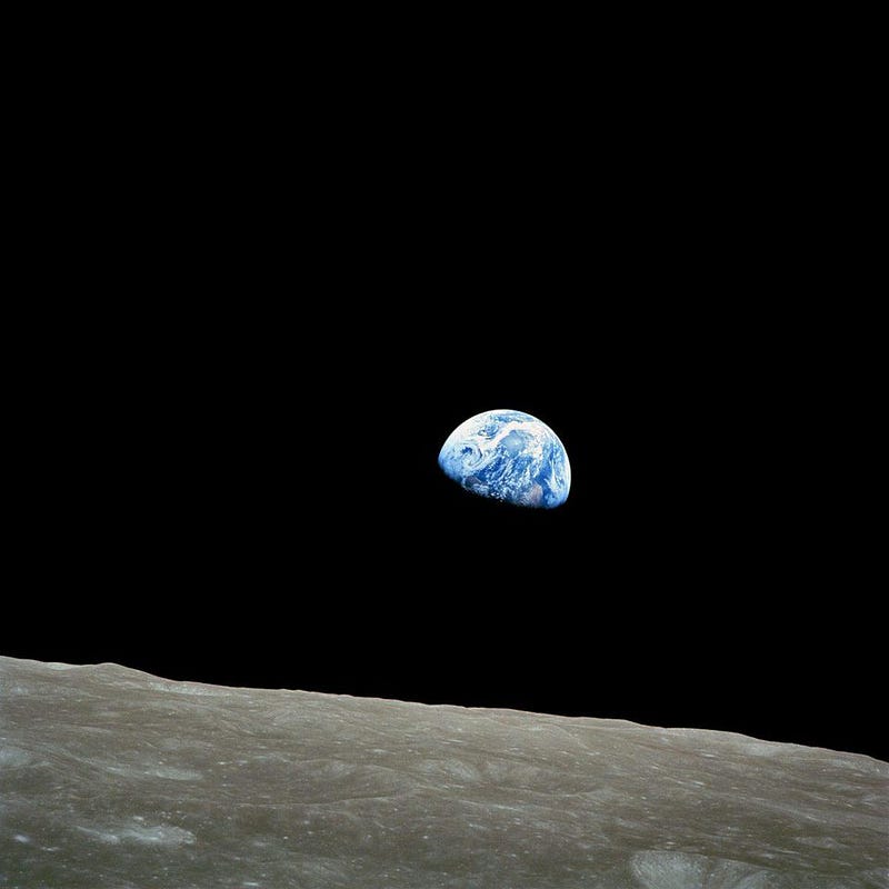 First view of Earth from the Moon