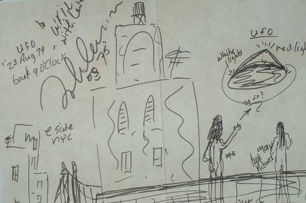 John Lennon’s drawing of his UFO sighting