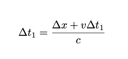 Calculation of light travel time for the external observer