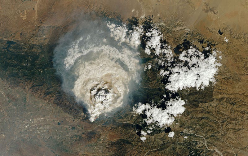 Pyrocumulus cloud observed from the Line Fire