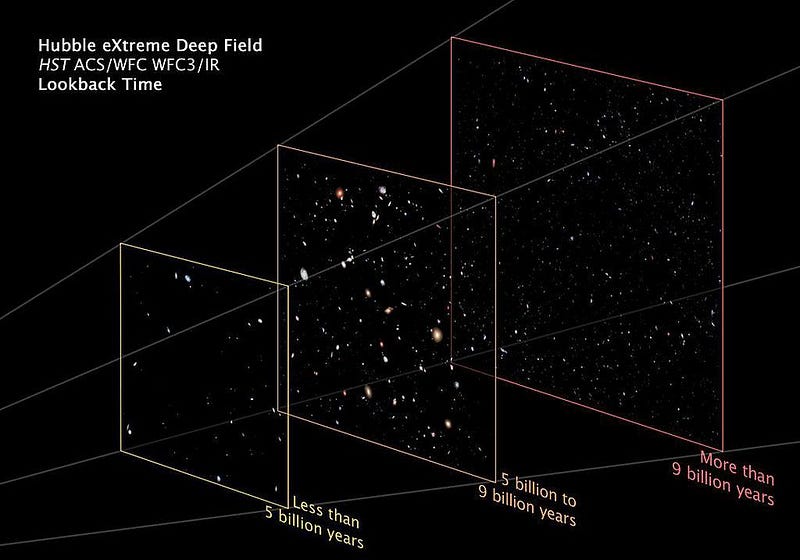 Galaxies identified in the eXtreme Deep Field image.