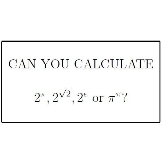 Exploring irrational exponents