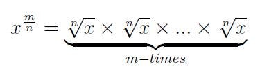 Reinterpreting exponent definition