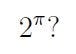 Example of irrational exponent calculation