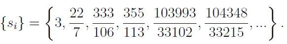 Alternative sequences for approximations