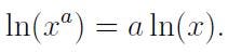 Logarithmic rules