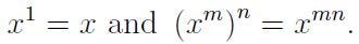 Additional exponent rules