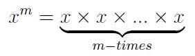 Positive integer exponent definition