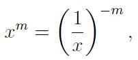 Exponent rules for negative integers